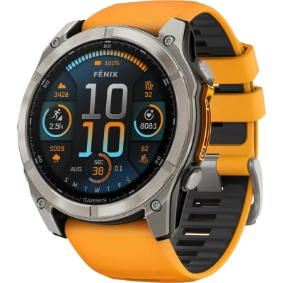 Смарт-годинник Garmin fenix 8 51mm, AMOLED, Saph, Ti/Bare/Grpht, SparkOrg/GrphtBd,