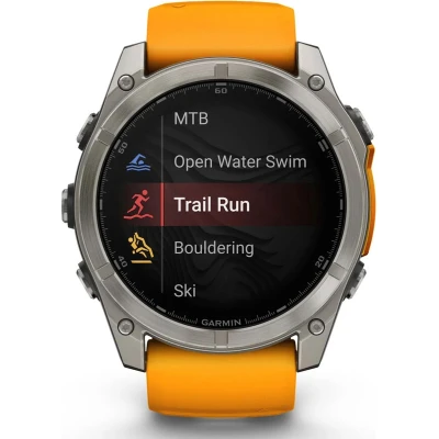 Смарт-часы Garmin fenix 8 51mm, AMOLED, Saph, Ti/Bare/Grpht, SparkOrg/GrphtBd, — фото 2