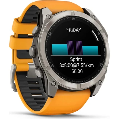 Смарт-часы Garmin fenix 8 51mm, AMOLED, Saph, Ti/Bare/Grpht, SparkOrg/GrphtBd, (010-02905-11) [010-02905-11-B] — фото 3