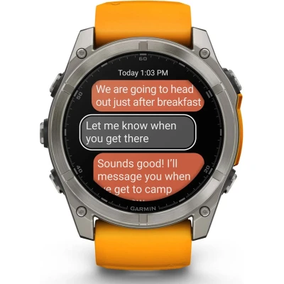 Смарт-часы Garmin fenix 8 51mm, AMOLED, Saph, Ti/Bare/Grpht, SparkOrg/GrphtBd, (010-02905-11) [010-02905-11-B] — фото 8