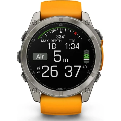 Смарт-часы Garmin fenix 8 51mm, AMOLED, Saph, Ti/Bare/Grpht, SparkOrg/GrphtBd, (010-02905-11) [010-02905-11-B] — фото 10