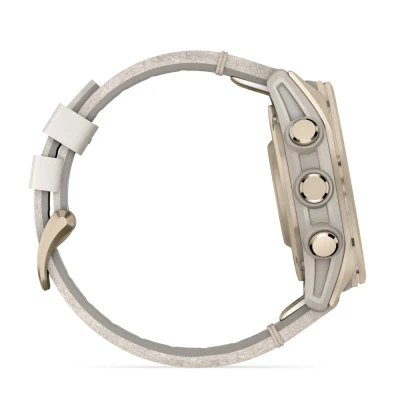 Смарт-часы Garmin fenix 8 43mm, AMOLED, Saph, SftGldSS/FogGryLeatherBnd, Excl, GPS (010-02903-40) [010-02903-40-B] — фото 4
