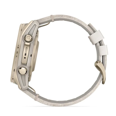 Смарт-часы Garmin fenix 8 43mm, AMOLED, Saph, SftGldSS/FogGryLeatherBnd, Excl, GPS (010-02903-40) [010-02903-40-B] — фото 5