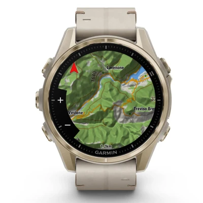 Смарт-часы Garmin fenix 8 43mm, AMOLED, Saph, SftGldSS/FogGryLeatherBnd, Excl, GPS (010-02903-40) [010-02903-40-B] — фото 10