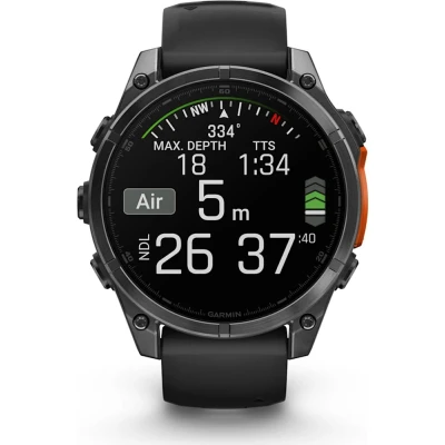 Смарт-часы Garmin fenix 8 47mm, AMOLED, Glass/SS, SlateGray Steel/Black, BlkBnd, GPS (010-02904-00) [010-02904-00-B] — фото 8