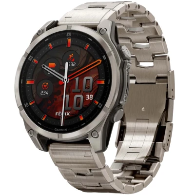 Смарт-часы Garmin fenix 8 47mm, AMOLED, Saph, Ti/Bare/Graphite w/TiBand,Excl, GPS (010-02904-40) [010-02904-40-B]