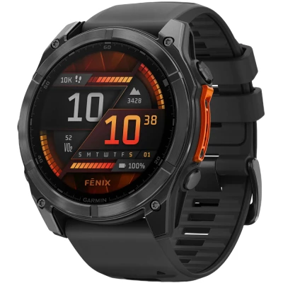 Смарт-годинник Garmin fenix 8 51mm, AMOLED, Glass/SS, SlateGray Steel/Black,BlkBnd, GPS