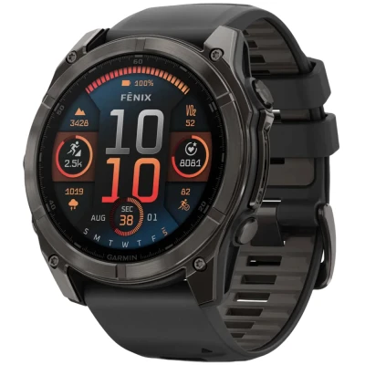Смарт-годинник Garmin fenix 8 51mm,AMOLED,Saph,CrbnGryTi/Blk,Blk/PebbleGryBnd