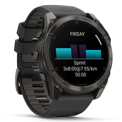 Смарт-годинник Garmin fenix 8 51mm,AMOLED,Saph,CrbnGryTi/Blk,Blk/PebbleGryBnd (010-02905-21) [010-02905-21-B] — фото 3