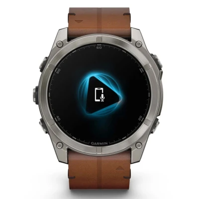 Смарт-часы Garmin fenix 8 51mm,AMOLED,Sapphire, Bare Ti, Blk/Chsnt Lthr (010-02905-40) [010-02905-40-B] — фото 2