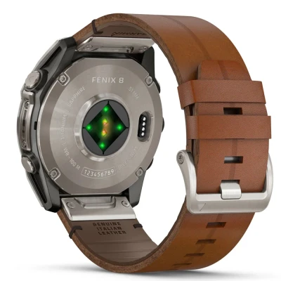 Смарт-часы Garmin fenix 8 51mm,AMOLED,Sapphire, Bare Ti, Blk/Chsnt Lthr (010-02905-40) [010-02905-40-B] — фото 6