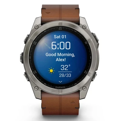 Смарт-часы Garmin fenix 8 51mm,AMOLED,Sapphire, Bare Ti, Blk/Chsnt Lthr (010-02905-40) [010-02905-40-B] — фото 8