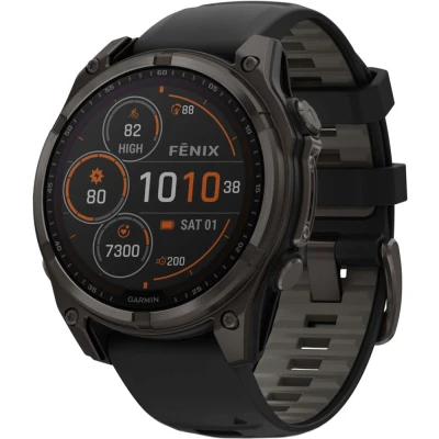 Смарт-часы Garmin fenix 8 47mm,Saph Solar,CrbnGry Ti/Blk,Blk/PblGryBnd (010-02906-11) [010-02906-11-B]