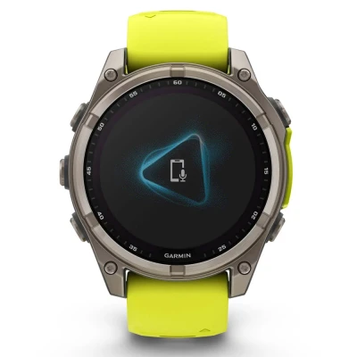 Смарт-часы Garmin fenix 8 47mm,Saph Solar, BareTi/Graphite,AmpYe/GrphBnd — фото 2