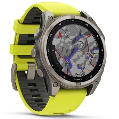 Смарт-годинник Garmin fenix 8 47mm,Saph Solar, BareTi/Graphite,AmpYe/GrphBnd (010-02906-21) [010-02906-21-B] — фото 3