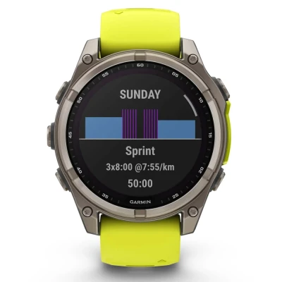 Смарт-часы Garmin fenix 8 47mm,Saph Solar, BareTi/Graphite,AmpYe/GrphBnd (010-02906-21) [010-02906-21-B] — фото 7