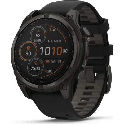 Смарт-годинник Garmin fenix 8 51mm,Saph Solar,CrbnGry Ti/Blk,Blk/PblGryBnd