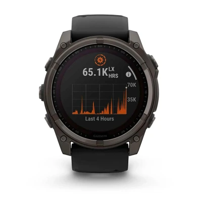 Смарт-годинник Garmin fenix 8 51mm,Saph Solar,CrbnGry Ti/Blk,Blk/PblGryBnd — фото 2