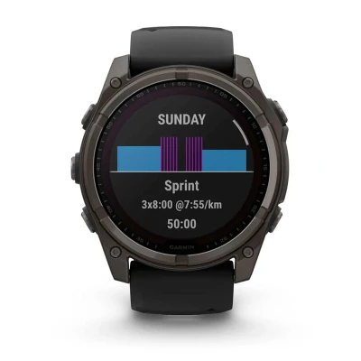 Смарт-годинник Garmin fenix 8 51mm,Saph Solar,CrbnGry Ti/Blk,Blk/PblGryBnd (010-02907-11) [010-02907-11-B] — фото 4