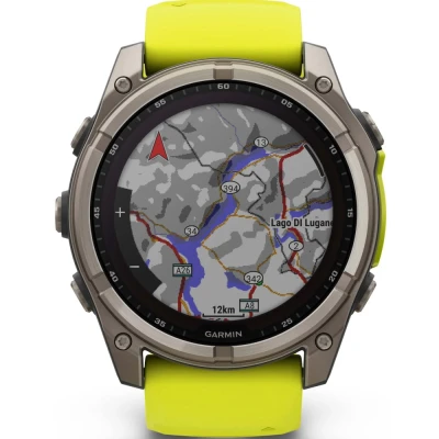 Смарт-годинник Garmin fenix 8 51mm,Saph Solar, BareTi/Graphite,AmpYe/GrphBnd — фото 2