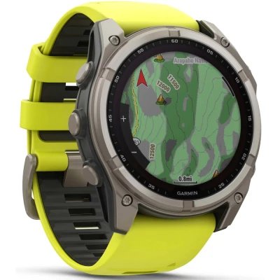 Смарт-годинник Garmin fenix 8 51mm,Saph Solar, BareTi/Graphite,AmpYe/GrphBnd (010-02907-21) [010-02907-21-B] — фото 3