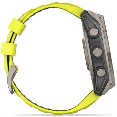 Смарт-годинник Garmin fenix 8 51mm,Saph Solar, BareTi/Graphite,AmpYe/GrphBnd (010-02907-21) [010-02907-21-B] — фото 4