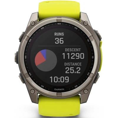 Смарт-годинник Garmin fenix 8 51mm,Saph Solar, BareTi/Graphite,AmpYe/GrphBnd (010-02907-21) [010-02907-21-B] — фото 7