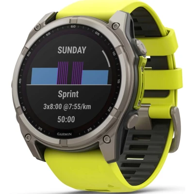 Смарт-годинник Garmin fenix 8 51mm,Saph Solar, BareTi/Graphite,AmpYe/GrphBnd (010-02907-21) [010-02907-21-B] — фото 10