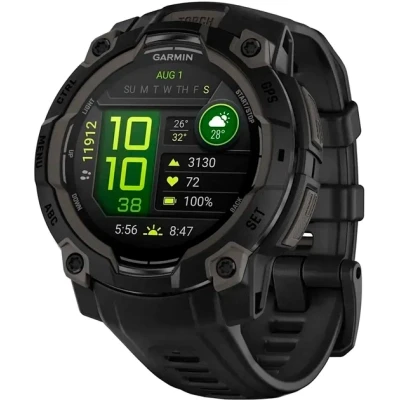 Смарт-годинник Garmin Instinct 3, 45mm, AMOLED, Black Bezel with Black Band, GPS (010-02936-00) [010-02936-00-B]