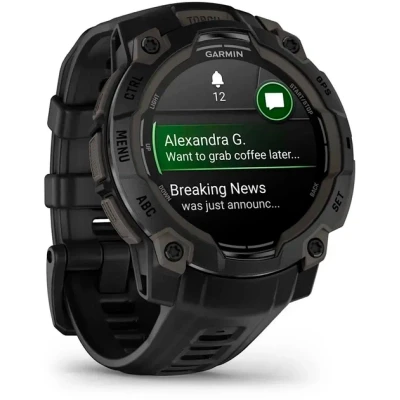 Смарт-часы Garmin Instinct 3, 45mm, AMOLED, Black Bezel with Black Band, GPS (010-02936-00) [010-02936-00-B] — фото 3