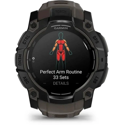 Смарт-годинник Garmin Instinct 3, 50mm, AMOLED, Black Bezel with Charcoal Band, GPS — фото 2