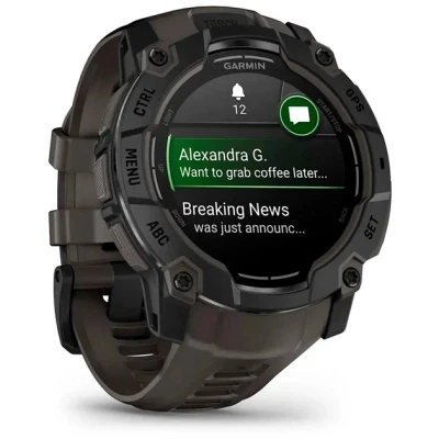 Смарт-годинник Garmin Instinct 3, 50mm, AMOLED, Black Bezel with Charcoal Band, GPS (010-03020-00) [010-03020-00-B] — фото 3