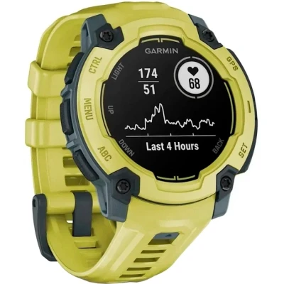 Смарт-годинник Garmin Instinct E, 45 mm, ElectricLimeBezel w/ ElectricLimeBand, GPS смарт-годинник