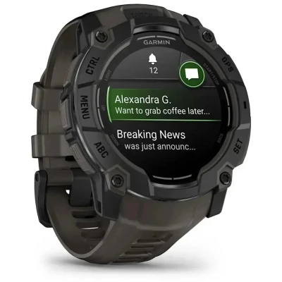 Смарт-годинник Garmin Instinct 3, Tactical, AMOLED, 50mm, Black, GPS (010-03020-50) [010-03020-50-B] — фото 3