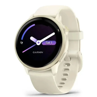 Смарт-часы Garmin vivoactive 6, Bone/Lunar Gold, GPS смарт-годинник (010-02985-01) [010-02985-01-B]