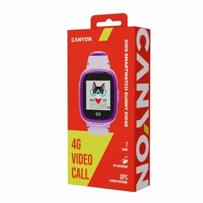Смарт-часы Canyon Sunny KW-48 Video 4G GPS Games Music Violet (CNE-KW48VL) [CNE-KW48VL-B] — фото 6