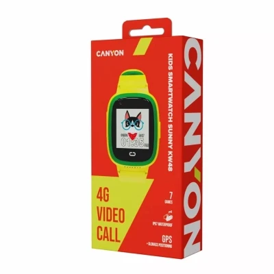 Смарт-годинник Canyon Sunny KW-48 Video 4G GPS Games Music Yellow/Green (CNE-KW48YG) [CNE-KW48YG-B] — фото 6