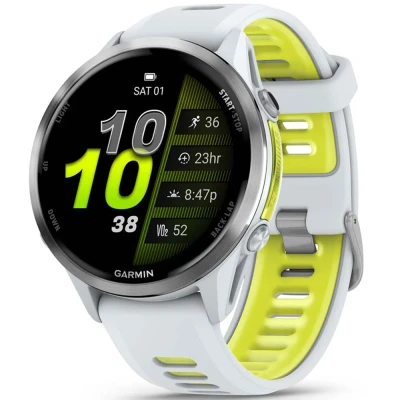 Смарт-годинник Garmin Forerunner 970, Whitestone/Amp Yellow, GPS