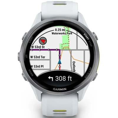 Смарт-годинник Garmin Forerunner 970, Whitestone/Amp Yellow, GPS — фото 2