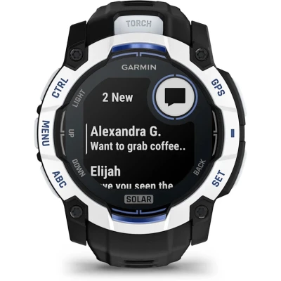 Смарт-годинник Garmin Instinct 3, 50mm, Solar, Whitestone with Black Band, GPS смарт-годинник (010-02935-03) [010-02935-03-B] — фото 7