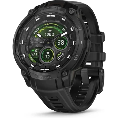 Смарт-годинник Garmin Instinct Crossover AMOLED, Tactical, Black/Black, GPS смарт-годинник