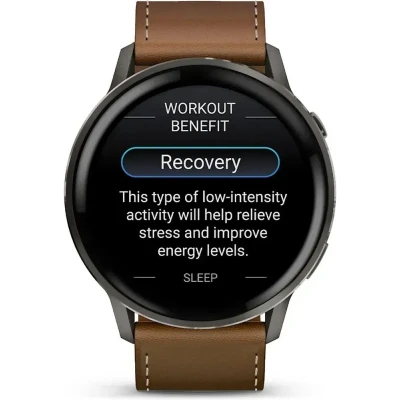 Смарт-годинник Garmin Venu 4 (45mm), Black w/ Slate + Leather, GPS смарт-годинник (010-03014-03) [010-03014-03-B] — фото 9