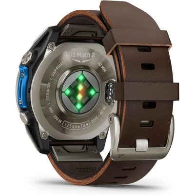Смарт-годинник Garmin D2 Mach 2, 47mm, Saph, Bare Ti/Blk w/LthrBd, GPS (010-02904-31) [010-02904-31-B] — фото 6