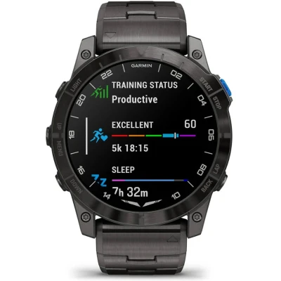 Смарт-годинник Garmin D2 Mach 2, 47mm, Saph, Bare Ti/Blk w/LthrBd, GPS (010-02904-31) [010-02904-31-B] — фото 8