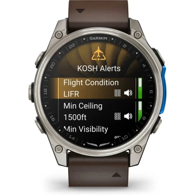 Смарт-годинник Garmin D2 Mach 2, 47mm, Saph, Bare Ti/Blk w/LthrBd, GPS (010-02904-31) [010-02904-31-B] — фото 10