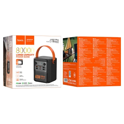 Портативна батарея HOCO 80000mAh Pro Tough PD/65W Black (J152 / 714982) [J152714982-B] — фото 8