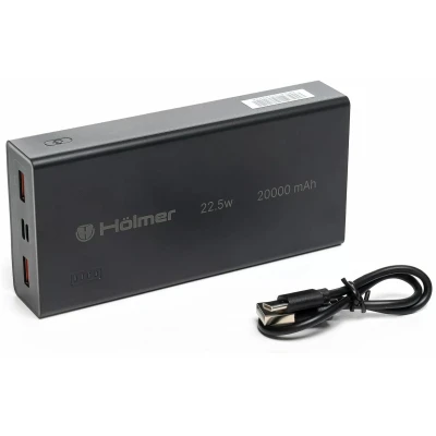 Портативная батарея Hölmer NRG-01 Rabbit 20000mAh 22.5W Black