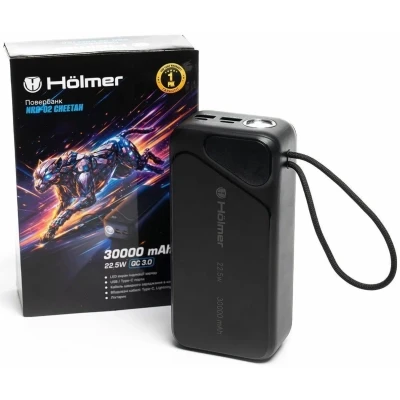 Портативна батарея Hölmer NRG-02 Cheetah 30000mAh 22.5W Black (NRG-02 Cheetah) [NRG-02Cheetah-B] — фото 9