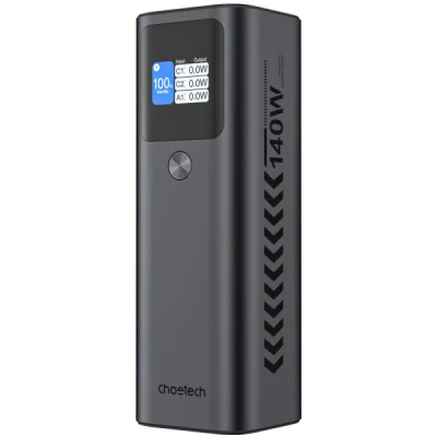 Портативна батарея Choetech 27000mAh, PD/140W in/out, 2*USB-C/PD5.0, QC3.0/22W, TFT Display