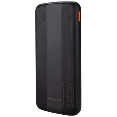 Портативная батарея AWEI 10000mAh P20K, 12W, Black — фото 2